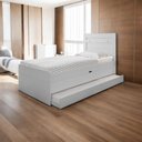 Ver imagem 7 de Cama Baú Solteiro Larissa Branco com Auxiliar e 02 Colchões