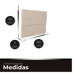 Cabeceira Casal Cama Queen Box Estofada Sophie 160 Cm Veludo - 5