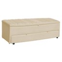 Ver imagem 1 de Calçadeira Baú Sapateira 160cm Ayla Suede Tampo Reto