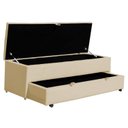 Ver imagem 4 de Calçadeira Baú Sapateira 160cm Ayla Suede Tampo Reto