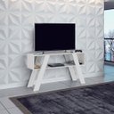 Ver imagem 1 de Rack para Tv até 55 Pol 119 X 66 Cm Detroit Mdp Branco Fosco - Clicklar