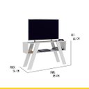 Ver imagem 2 de Rack para Tv até 55 Pol 119 X 66 Cm Detroit Mdp Branco Fosco - Clicklar
