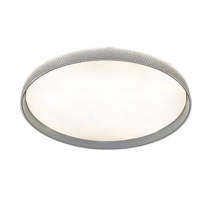 Plafon de Sobrepor Redondo Acrilico Cinza 40cm Led 60w 3 Cores Bivolt Paris Luz