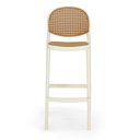 Ver imagem 3 de Kit 4 Banqueta Alta com Encosto Roma em Polipropileno - Nude