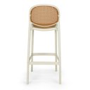 Ver imagem 5 de Kit 4 Banqueta Alta com Encosto Roma em Polipropileno - Nude