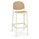 Ver imagem 2 de Kit 4 Banqueta Alta com Encosto Roma em Polipropileno - Nude