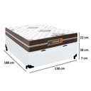 Ver imagem 3 de Cama Box Baú Casal Sintético Colchão Molas Ensacadas Colchões 138cm Suporta até 120 Kg por