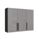Ver imagem 1 de Armario de Cozinha 120cm 3 Portas Diamante Cinza/Chumbo/Titanio