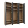 Guarda-Roupa 6 Módulos 12 Portas 9 Prateleiras Frame CabeCasa MadeiraOriginals - 12