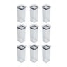 Kit com 9 potes para tempero - hermético Quadrado 340 ml Linha Lumini - 1979 PARAMOUNT - 1