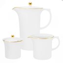 Ver imagem 1 de Jogo para Chá Sofia Porcelana Branca com Fio Dourado 3pç Oxford