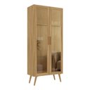 Ver imagem 2 de Cristaleira com 2 Portas de Vidro Retrô 68cm Urban Multimóveis Mp6040 Madeirado