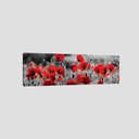 Ver imagem 2 de Quadro Panorâmico Flores Vermelhas No Chassi 120X35Cm