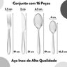 Faqueiro Aço Inox Classic 16 Peças Mesa Churrasco Premium - 4