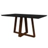 Mesa de Jantar Lectus 160x90cm Amendoa/preto - 1