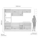 Ver imagem 4 de Cozinha Completa com Torre Quente, 5 Peças, 9 Portas e 5 Gavetas com Pés Reguláveis 270,2x219,4cm
