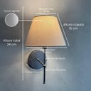 Ver imagem 3 de Kit 2 Arandelas Luminária de Parede Clássica Chumbo com Cúpula Branco Ref 19