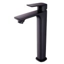 Ver imagem 1 de Misturador Monocomando Alto Slim para Cuba Lavatório Banheiro Lavabo Pia Preto Fosco Luxo Metal Pmx
