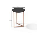 Ver imagem 6 de Mesa Lateral De Sala Pé Ferro Estilo Industrial Cobre/Preto
