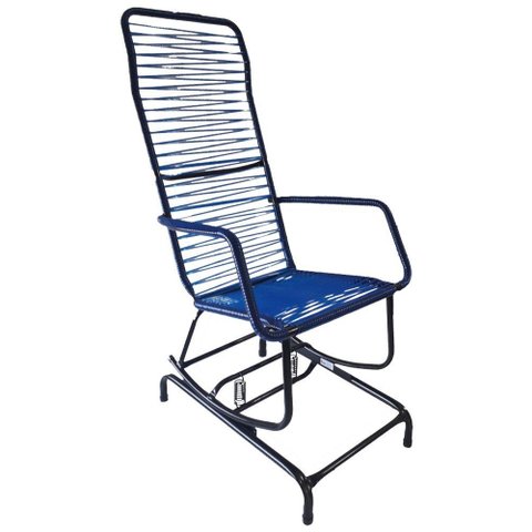 Cadeira Balanço com Mola Azul Vargas Metalúrgica Vargas Cbm 002