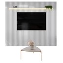 Ver imagem 1 de Painel para TV Trento 275 Ripado Bali LED com Mesa de Centro Lina-DJ Móveis