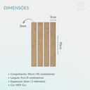 Ver imagem 3 de Kit 8 Barra Revestimento Shiplap Mdf 3mm Decoração Painel 3d