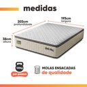 Ver imagem 4 de Colchão King Molas Ensacadas Gold Star 193x203x38cm Hellen - Suporta até 120 kg por Pessoa