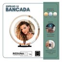 Ver imagem 5 de Espelho Redondo Simples Iluminação e Suporte Bancada 80cm