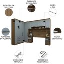 Ver imagem 2 de Guarda Roupa Casal Modulado Cp01 Delphi Avelã/grey L01 - Mpozenato