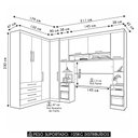 Ver imagem 3 de Guarda Roupa Casal Modulado Cp01 Delphi Avelã/grey L01 - Mpozenato
