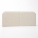 Ver imagem 5 de Cabeceira Clean Dobrável 1.40m para Cama Casal Orgânica Design Curvo em Bouclê Off White Lh Móveis