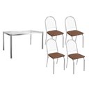 Ver imagem 1 de Mesa Cozinha Reno 150 + 4 Cad Noruega Cromado Kappesberg