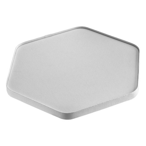 Bandeja Hara Mel Couro Ecológico 39,5 X 34,5 X 2 Cm:branca