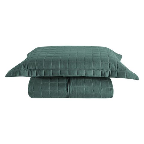 Cobre Leito Solteiro Porta Travesseiro 300 Fios Basic Verde