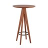 Mesa Alta Bistrô Berlim 65x104 Cm Tampo MDF Base Madeira Maciça Imbuia - 1