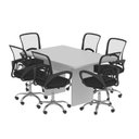 Ver imagem 5 de Mesa para Reunião 6 Lugareso 136cm x 90cm Branco