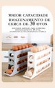 Ver imagem 7 de Porta Ovos Organizador Geladeira Dispenser Kit 2 Unidades Branco
