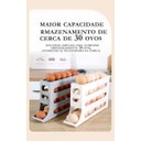 Ver imagem 7 de Porta Ovos Organizador Geladeira Dispenser Kit 2 Unidades Branco