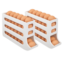 Ver imagem 1 de Porta Ovos Organizador Geladeira Dispenser Kit 2 Unidades Branco