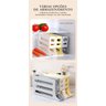 Porta Ovos Organizador Geladeira Dispenser Kit 2 Unidades Branco - 5
