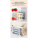 Ver imagem 5 de Porta Ovos Organizador Geladeira Dispenser Kit 2 Unidades Branco