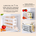 Ver imagem 3 de Porta Ovos Organizador Geladeira Dispenser Kit 2 Unidades Branco