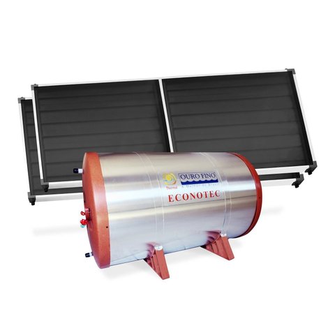 Kit de Aquecimento Solar 2 Placas solares e Reservatório com capacidade 400 Litros Ouro Fino