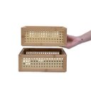 Ver mais imagens de Kit 2 caixas organizadoras de bambu e palhinha - Oikos