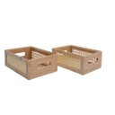 Ver imagem 1 de Kit 2 caixas organizadoras de bambu e palhinha - Oikos