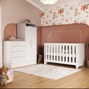 Ver imagem 1 de Quarto de Bebe Cômoda 4 Gavetas 2 Portas com Berço Espresso Moveis