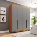 Ver imagem 1 de Guarda Roupa Solteiro 4 Portas 160cm Madrid Politorno Móveis