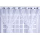 Ver imagem 2 de Cortina de Cozinha Branca de Voil Duplo + Laço Amarri