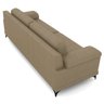 Sofá Living 3 lugares 212cm Agostino Pés Design em Ferro Couro Bege G52 - Gran Belo - 7