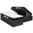 Ver imagem 1 de Cama Box Baú Solteiro: Colchão Espuma Castor D33 Black e White Air Double Face Euro Pillow + Base